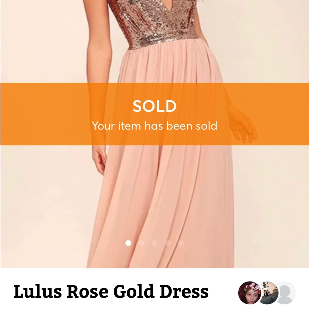 Lulus Rose Gold Dress